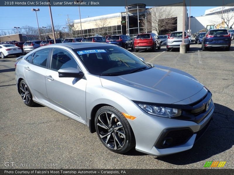 Lunar Silver Metallic / Black 2018 Honda Civic Si Sedan