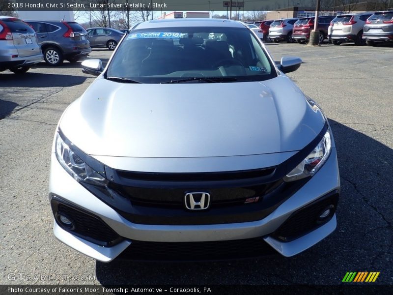 Lunar Silver Metallic / Black 2018 Honda Civic Si Sedan