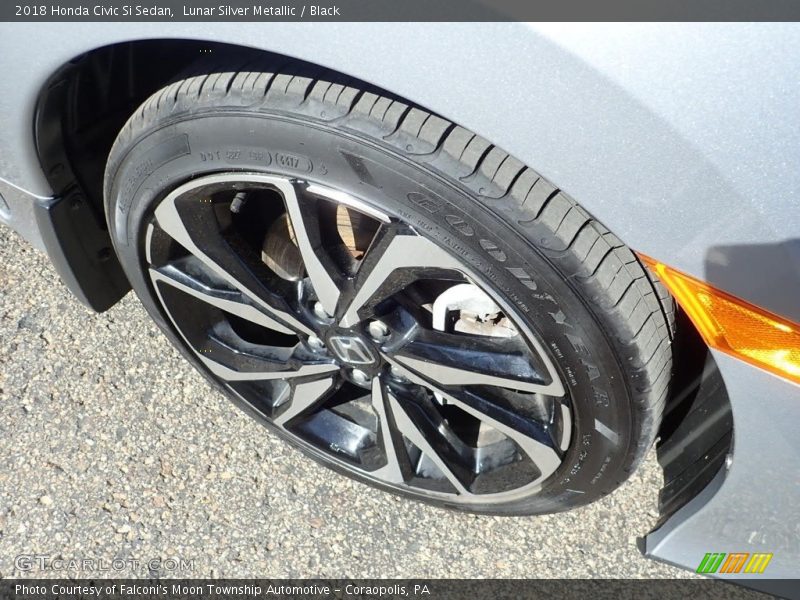 Lunar Silver Metallic / Black 2018 Honda Civic Si Sedan