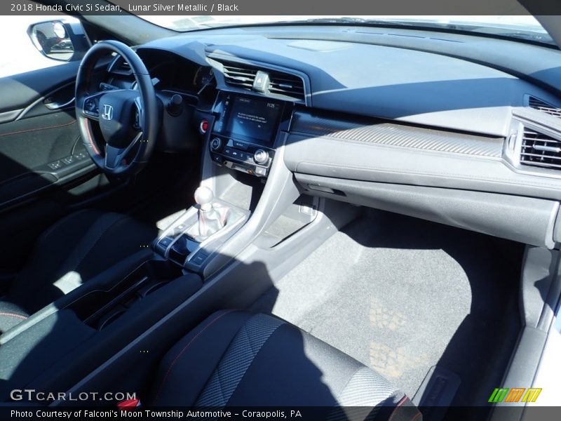 Lunar Silver Metallic / Black 2018 Honda Civic Si Sedan
