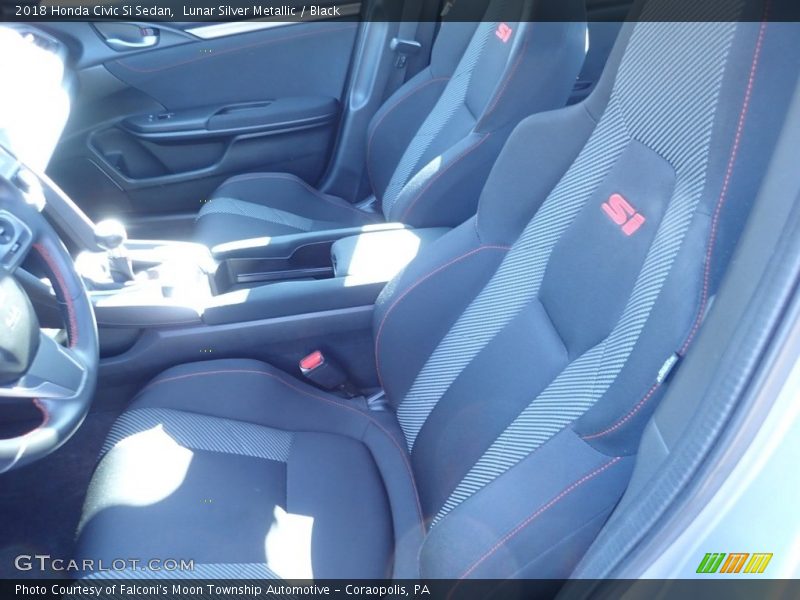 Lunar Silver Metallic / Black 2018 Honda Civic Si Sedan