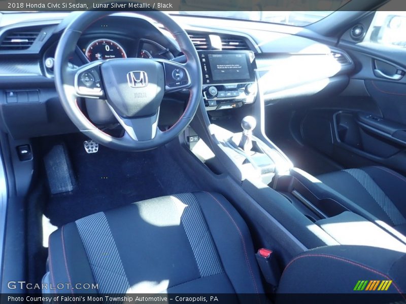 Lunar Silver Metallic / Black 2018 Honda Civic Si Sedan