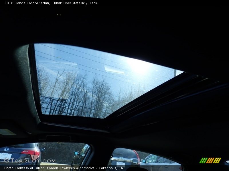 Lunar Silver Metallic / Black 2018 Honda Civic Si Sedan