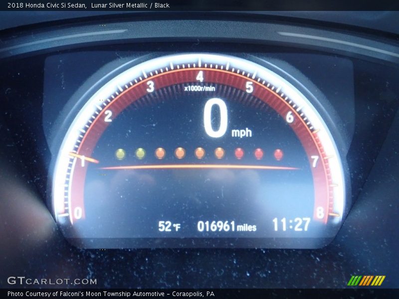 Lunar Silver Metallic / Black 2018 Honda Civic Si Sedan