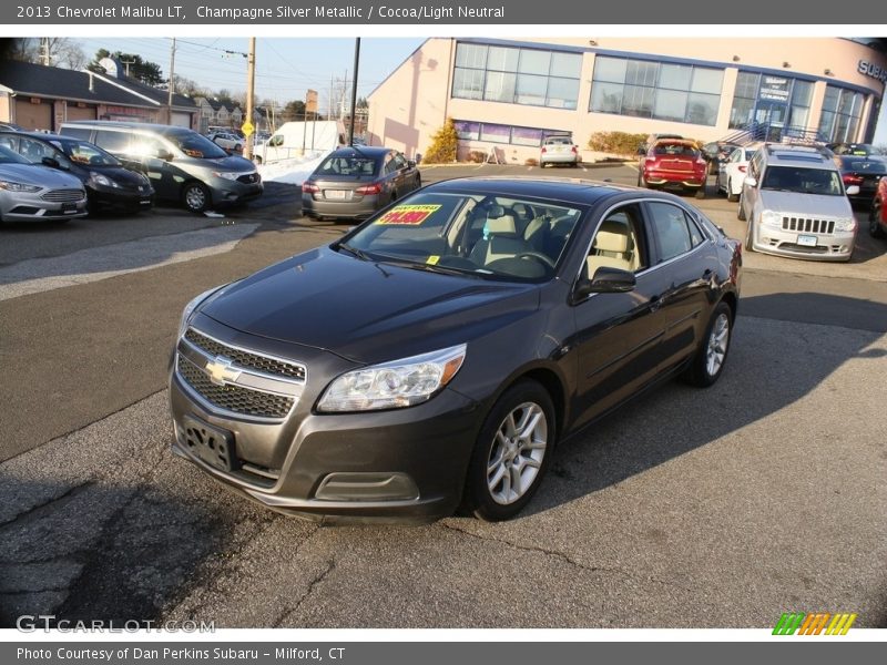 Champagne Silver Metallic / Cocoa/Light Neutral 2013 Chevrolet Malibu LT