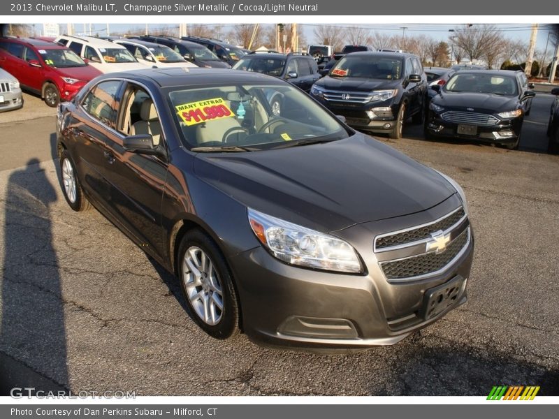 Champagne Silver Metallic / Cocoa/Light Neutral 2013 Chevrolet Malibu LT