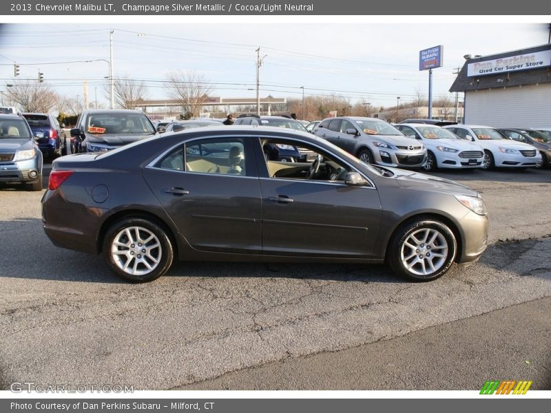 Champagne Silver Metallic / Cocoa/Light Neutral 2013 Chevrolet Malibu LT