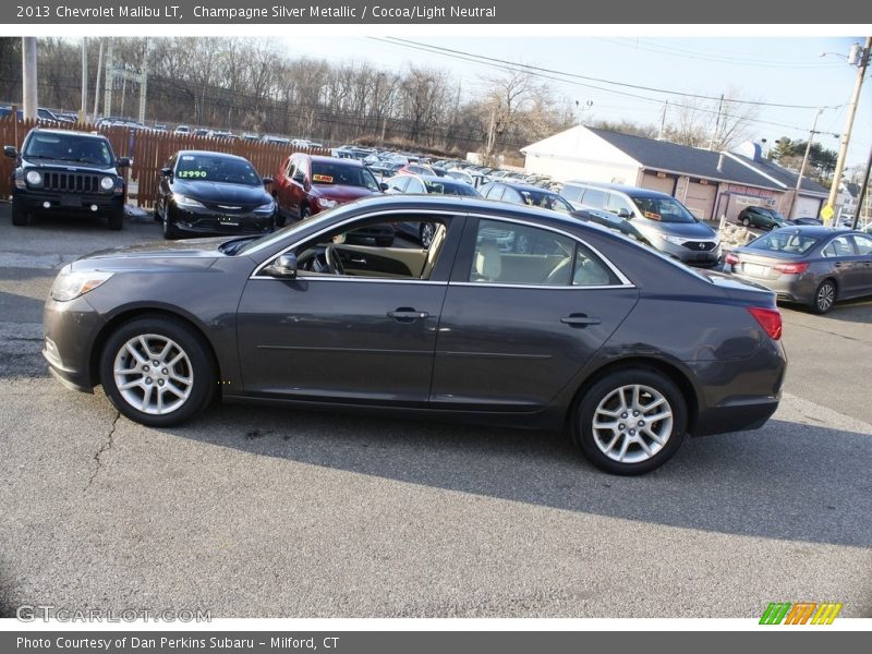Champagne Silver Metallic / Cocoa/Light Neutral 2013 Chevrolet Malibu LT