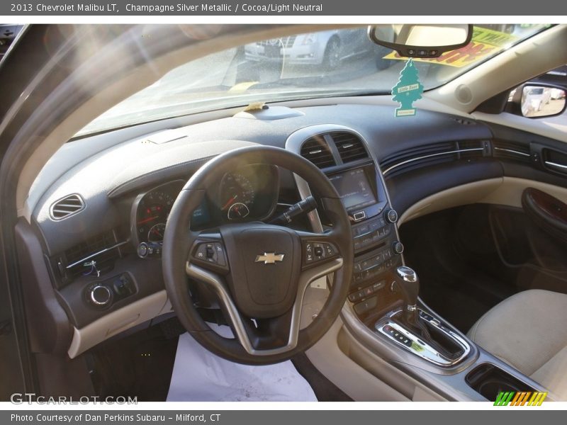 Champagne Silver Metallic / Cocoa/Light Neutral 2013 Chevrolet Malibu LT