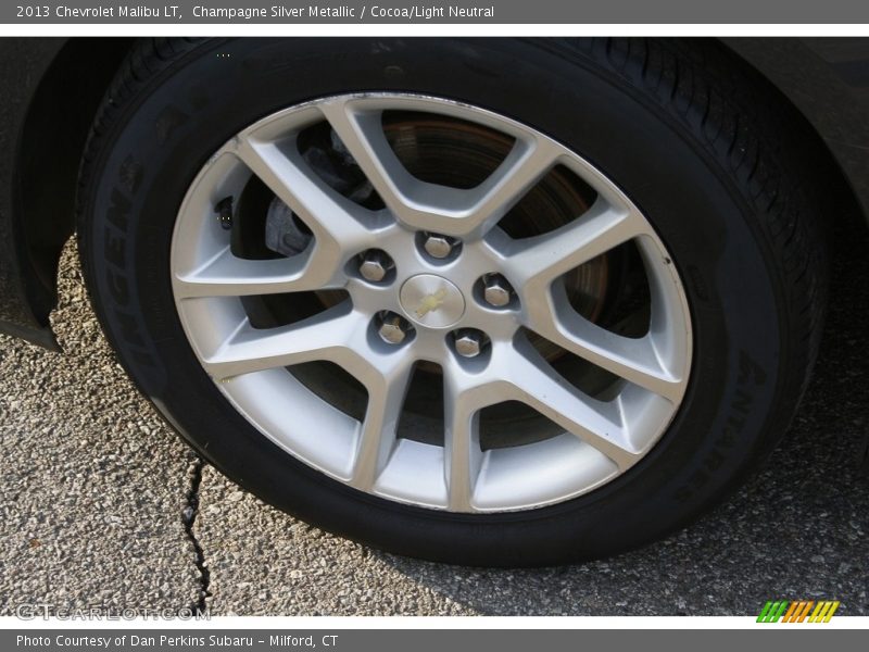 Champagne Silver Metallic / Cocoa/Light Neutral 2013 Chevrolet Malibu LT