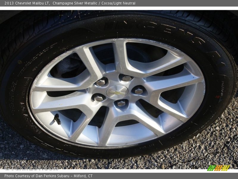 Champagne Silver Metallic / Cocoa/Light Neutral 2013 Chevrolet Malibu LT