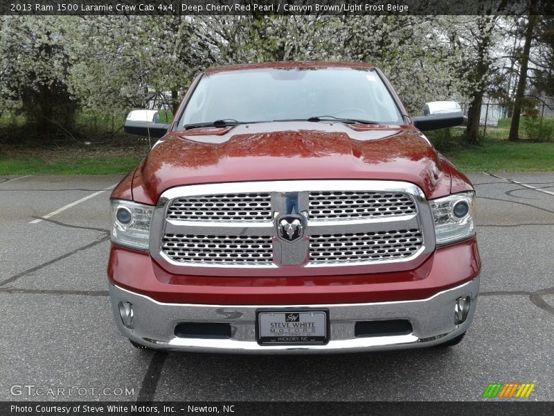 Deep Cherry Red Pearl / Canyon Brown/Light Frost Beige 2013 Ram 1500 Laramie Crew Cab 4x4