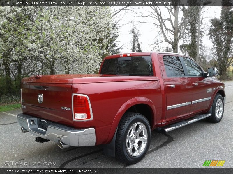 Deep Cherry Red Pearl / Canyon Brown/Light Frost Beige 2013 Ram 1500 Laramie Crew Cab 4x4