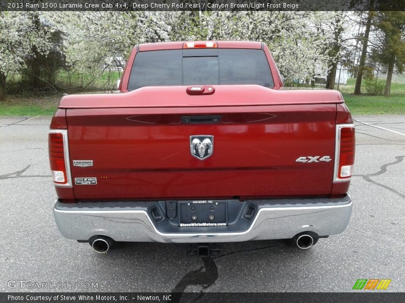Deep Cherry Red Pearl / Canyon Brown/Light Frost Beige 2013 Ram 1500 Laramie Crew Cab 4x4