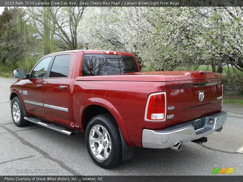 Deep Cherry Red Pearl / Canyon Brown/Light Frost Beige 2013 Ram 1500 Laramie Crew Cab 4x4