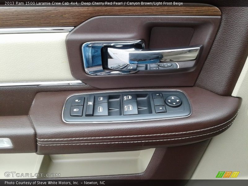Deep Cherry Red Pearl / Canyon Brown/Light Frost Beige 2013 Ram 1500 Laramie Crew Cab 4x4