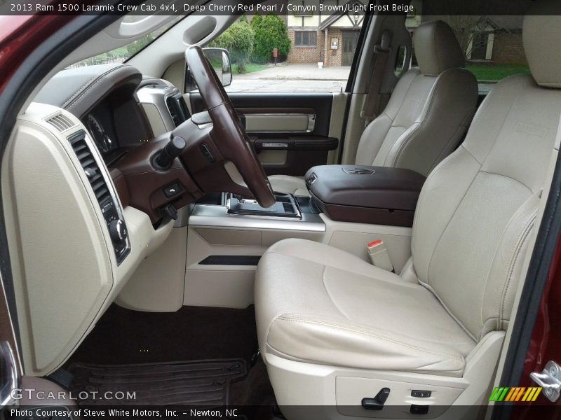 Deep Cherry Red Pearl / Canyon Brown/Light Frost Beige 2013 Ram 1500 Laramie Crew Cab 4x4