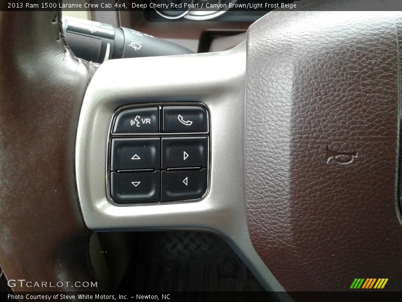 Deep Cherry Red Pearl / Canyon Brown/Light Frost Beige 2013 Ram 1500 Laramie Crew Cab 4x4