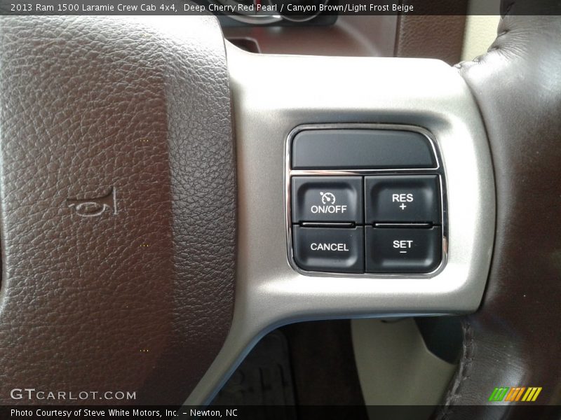 Deep Cherry Red Pearl / Canyon Brown/Light Frost Beige 2013 Ram 1500 Laramie Crew Cab 4x4