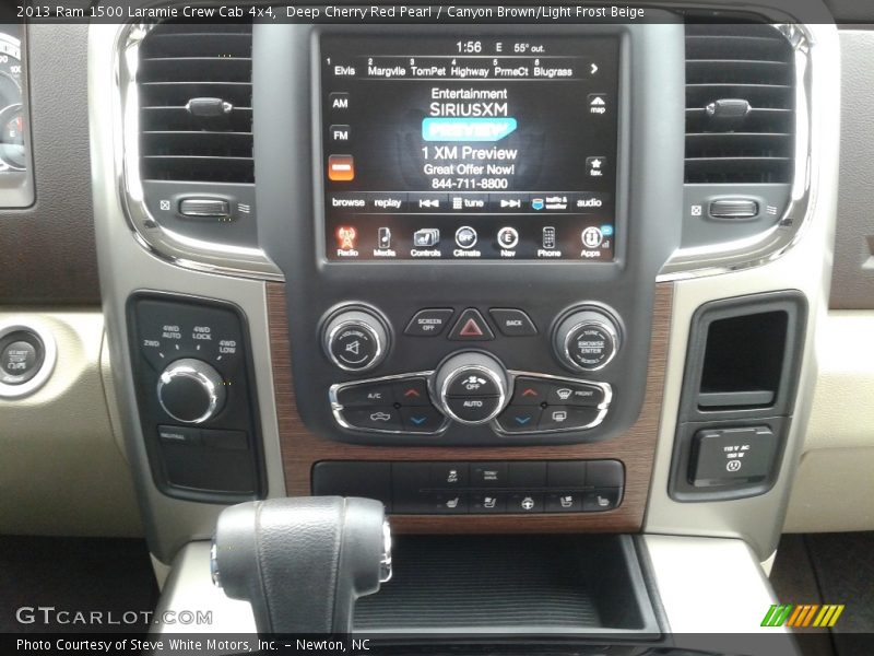 Deep Cherry Red Pearl / Canyon Brown/Light Frost Beige 2013 Ram 1500 Laramie Crew Cab 4x4