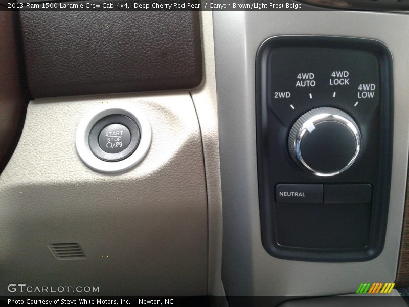 Deep Cherry Red Pearl / Canyon Brown/Light Frost Beige 2013 Ram 1500 Laramie Crew Cab 4x4