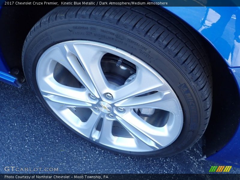 Kinetic Blue Metallic / Dark Atmosphere/Medium Atmosphere 2017 Chevrolet Cruze Premier