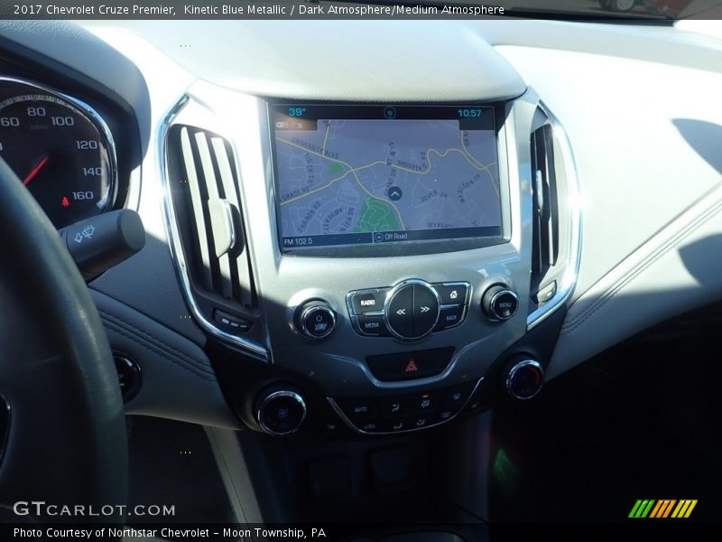 Kinetic Blue Metallic / Dark Atmosphere/Medium Atmosphere 2017 Chevrolet Cruze Premier