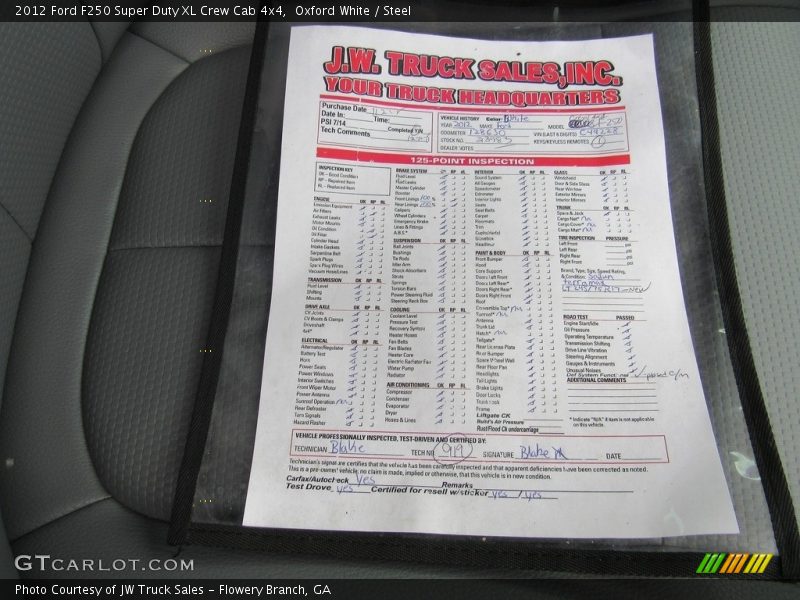 Oxford White / Steel 2012 Ford F250 Super Duty XL Crew Cab 4x4