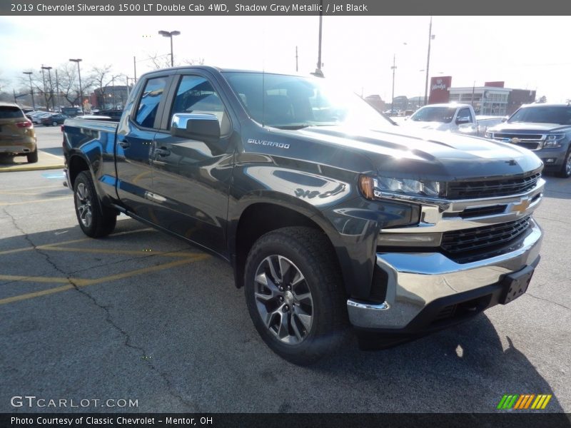 Shadow Gray Metallic / Jet Black 2019 Chevrolet Silverado 1500 LT Double Cab 4WD