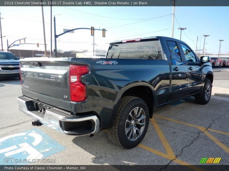 Shadow Gray Metallic / Jet Black 2019 Chevrolet Silverado 1500 LT Double Cab 4WD