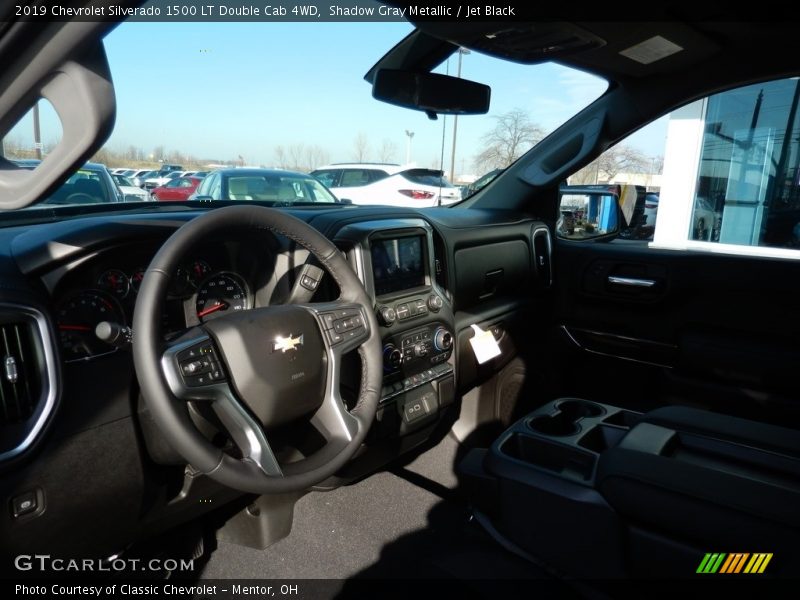 Shadow Gray Metallic / Jet Black 2019 Chevrolet Silverado 1500 LT Double Cab 4WD