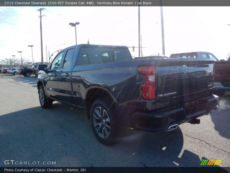 Northsky Blue Metallic / Jet Black 2019 Chevrolet Silverado 1500 RST Double Cab 4WD