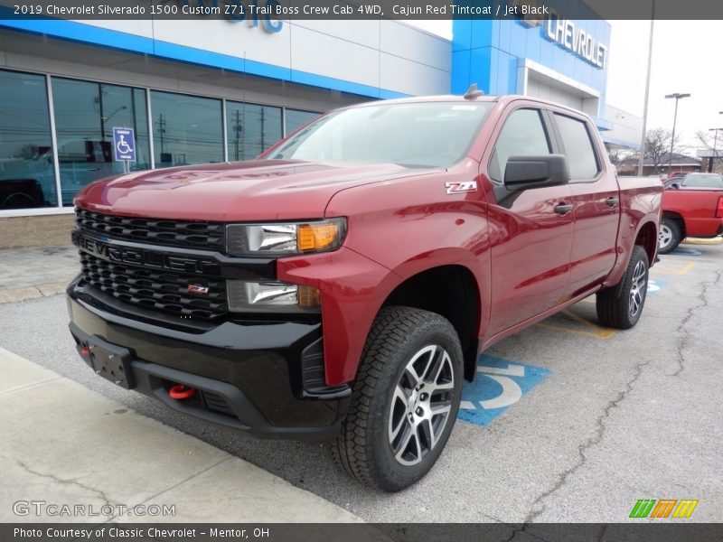 Cajun Red Tintcoat / Jet Black 2019 Chevrolet Silverado 1500 Custom Z71 Trail Boss Crew Cab 4WD