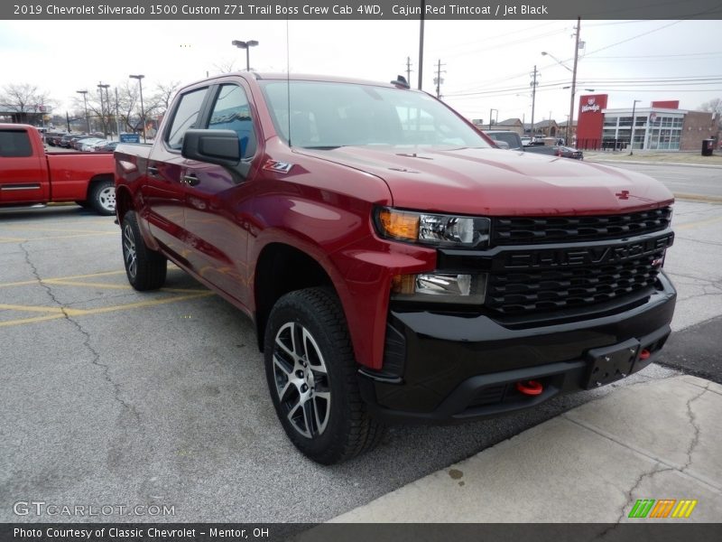 Cajun Red Tintcoat / Jet Black 2019 Chevrolet Silverado 1500 Custom Z71 Trail Boss Crew Cab 4WD