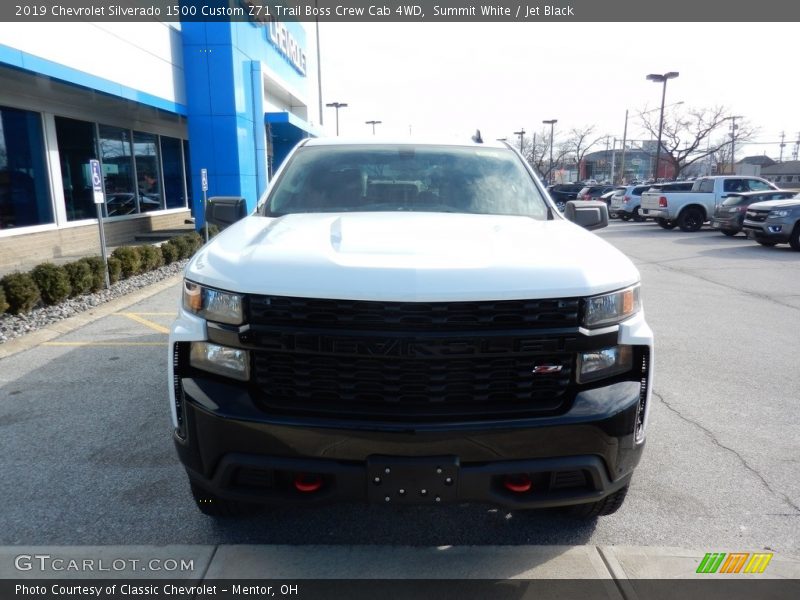 Summit White / Jet Black 2019 Chevrolet Silverado 1500 Custom Z71 Trail Boss Crew Cab 4WD