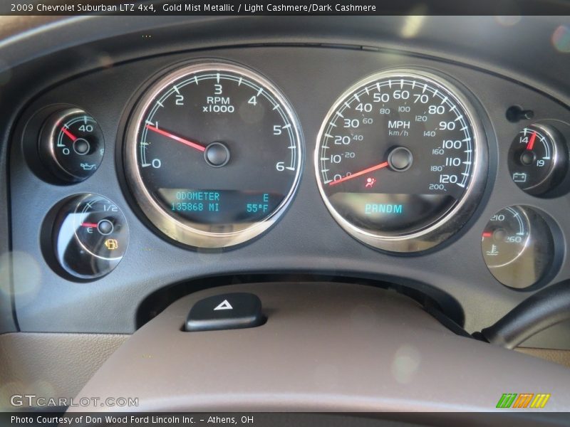 Gold Mist Metallic / Light Cashmere/Dark Cashmere 2009 Chevrolet Suburban LTZ 4x4