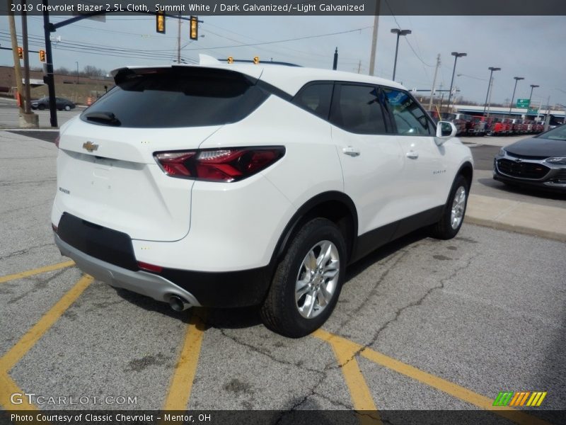 Summit White / Dark Galvanized/­Light Galvanized 2019 Chevrolet Blazer 2.5L Cloth