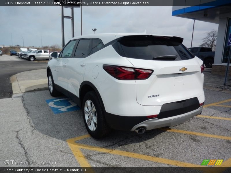 Summit White / Dark Galvanized/­Light Galvanized 2019 Chevrolet Blazer 2.5L Cloth