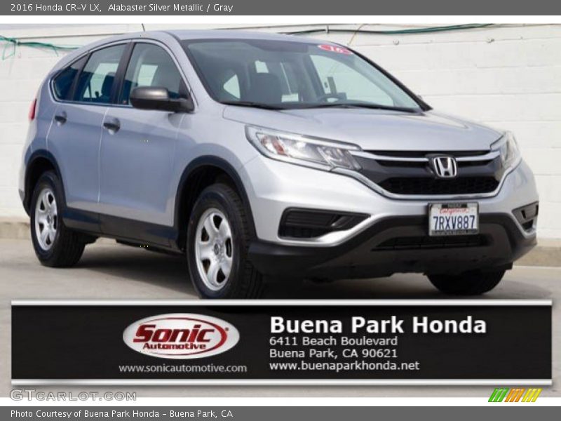 Alabaster Silver Metallic / Gray 2016 Honda CR-V LX