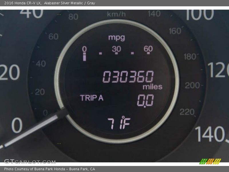 Alabaster Silver Metallic / Gray 2016 Honda CR-V LX