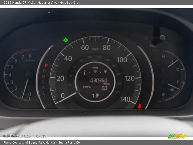 Alabaster Silver Metallic / Gray 2016 Honda CR-V LX