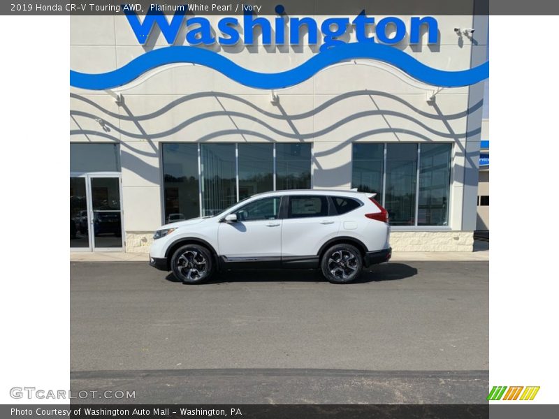 Platinum White Pearl / Ivory 2019 Honda CR-V Touring AWD