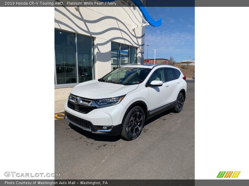 Platinum White Pearl / Ivory 2019 Honda CR-V Touring AWD