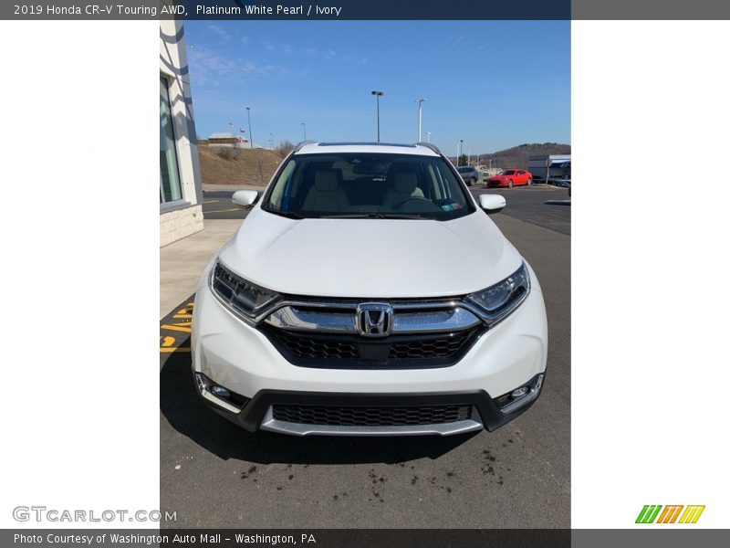 Platinum White Pearl / Ivory 2019 Honda CR-V Touring AWD