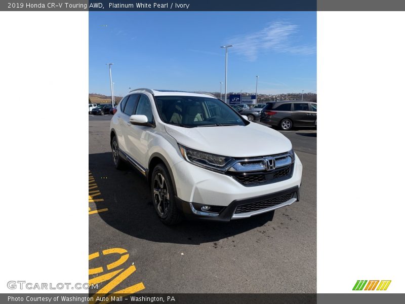 Platinum White Pearl / Ivory 2019 Honda CR-V Touring AWD