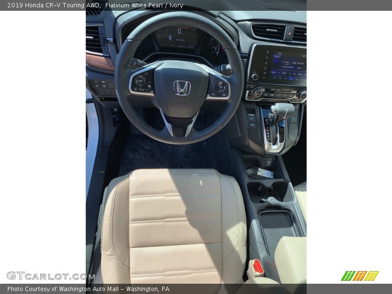Platinum White Pearl / Ivory 2019 Honda CR-V Touring AWD