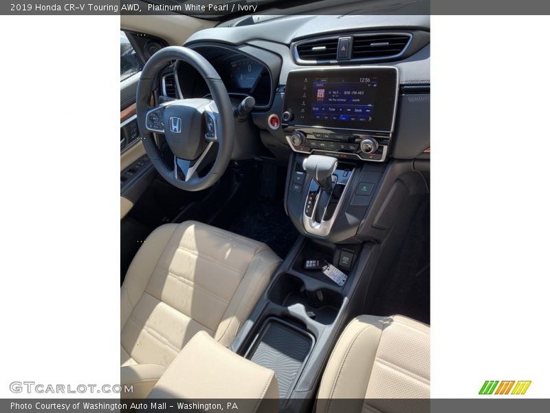 Platinum White Pearl / Ivory 2019 Honda CR-V Touring AWD