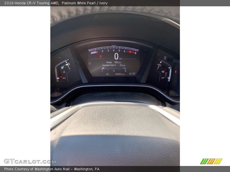 Platinum White Pearl / Ivory 2019 Honda CR-V Touring AWD