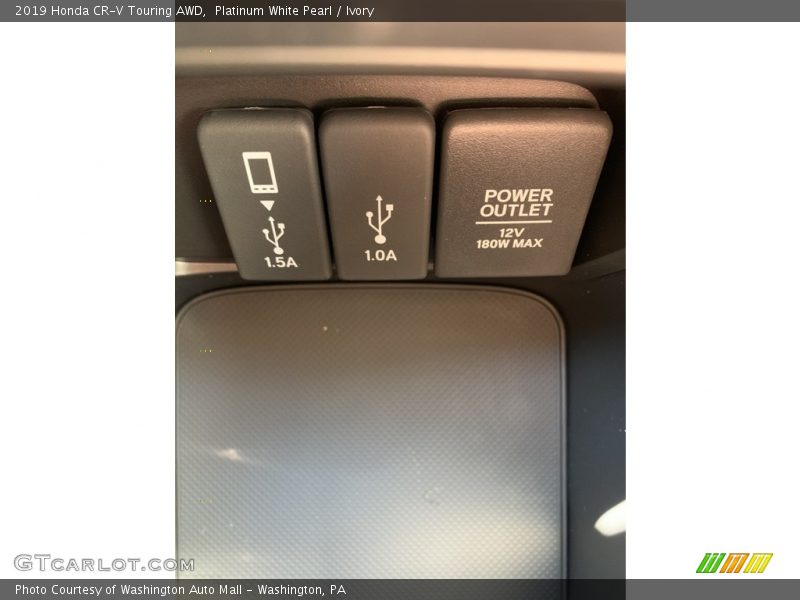 Platinum White Pearl / Ivory 2019 Honda CR-V Touring AWD