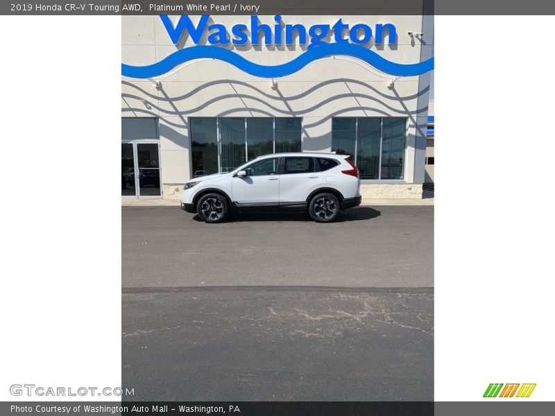Platinum White Pearl / Ivory 2019 Honda CR-V Touring AWD